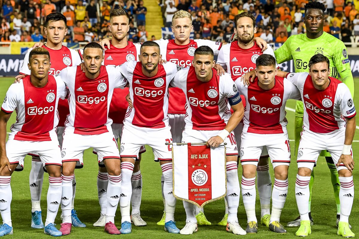Echipa lui Ajax, înaintea unui meci