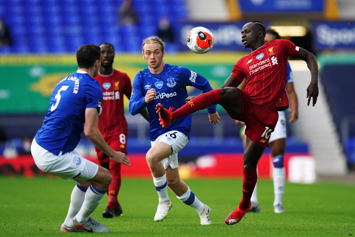 Imagine din meciul Everton-Liverpool