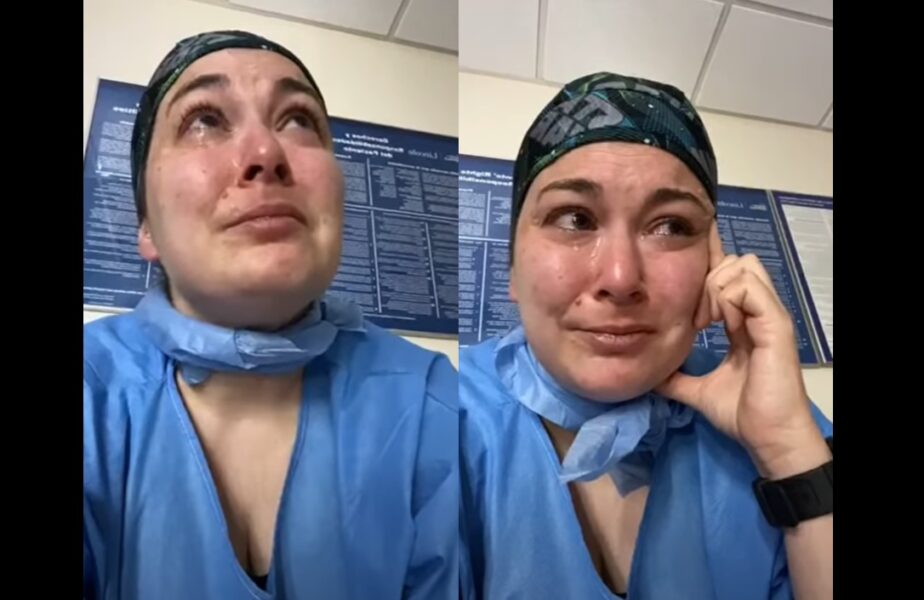 Imagini dramatice cu o asistentă ce plânge în spital! Motivul ”inutil” pentru care i-au murit mai mulți pacienți cu Coronavirus