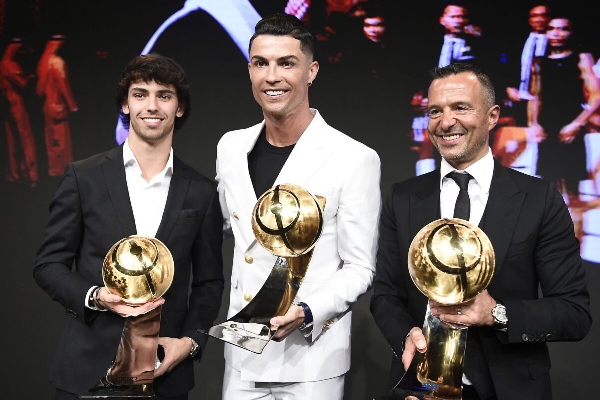 Jorge Mendes, alături de Cristiano Ronaldo și Joao Felix