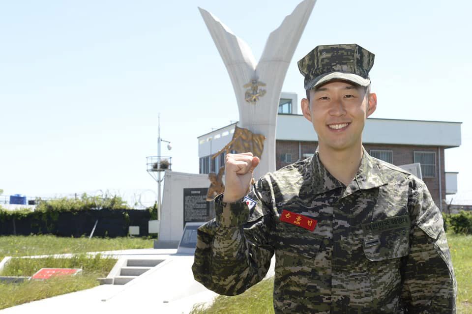 Heung-Min Son, în timpul stagiului militar