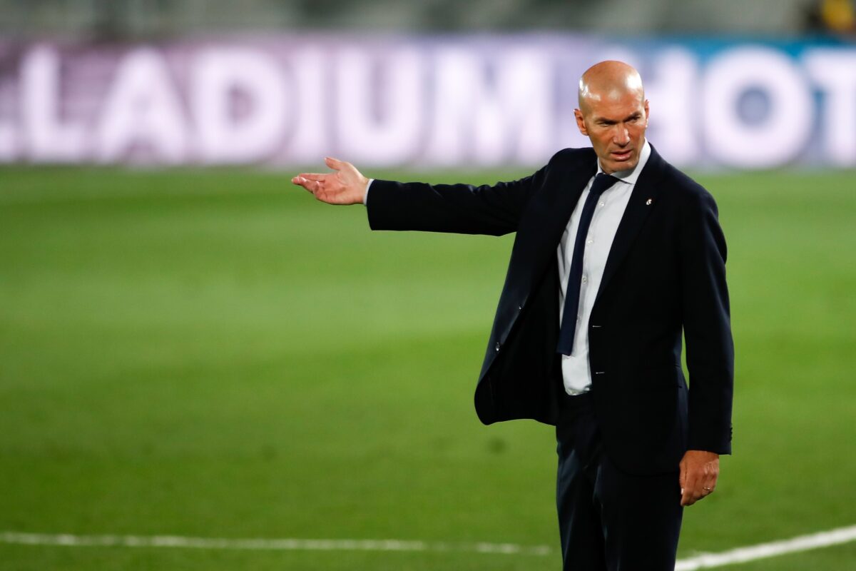 Zinedine Zidane, în timpul unui meci