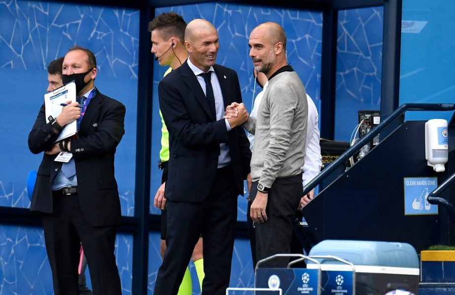 VIDEO | Zidane şi Guardiola, surprinşi într-o ipostază inedită după meci. Reacţia memorabilă a spaniolului