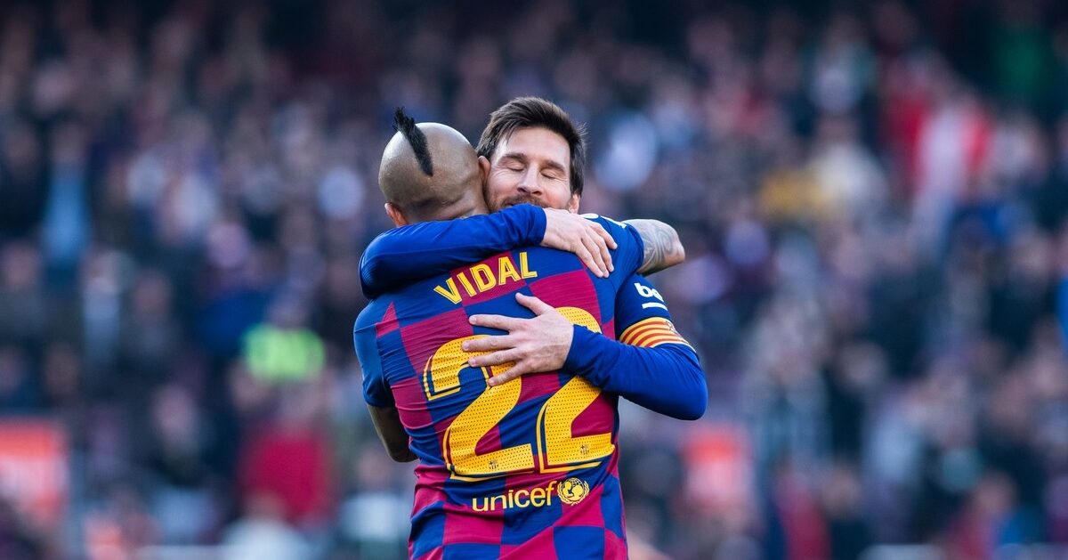 Leo Messi și Arturo Vidal