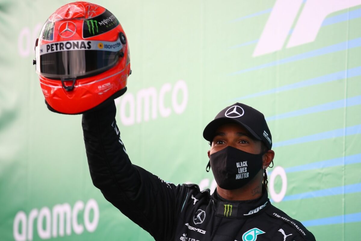 Lewis Hamilton după câștigarea Marelui Premiu de la Eifel