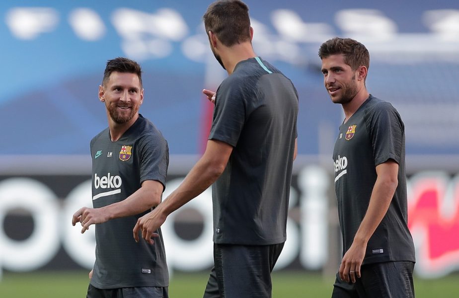 Messi, Pique și Sergi Roberto