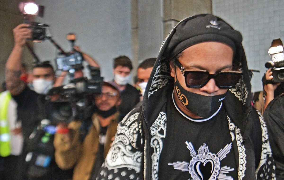 Ronaldinho, după ieșirea din arest