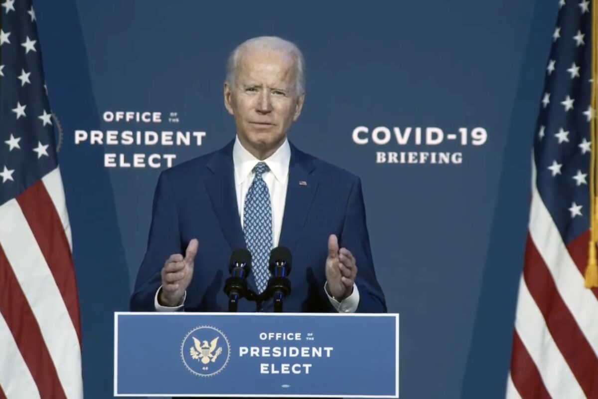 Joe Biden ţine un discurs după ce a devenit noul preşedinte al Statelor Unite