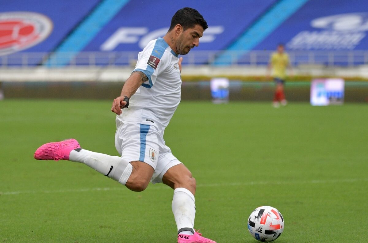 Luis Suarez în timpul unui meci pentru Uruguay
