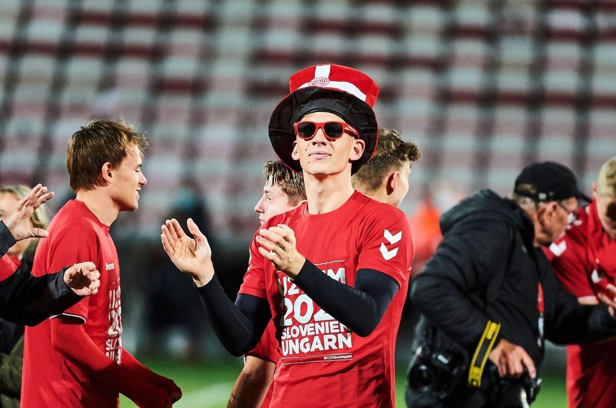 Jucătorii Danemarcei U21 sărbătoresc calificarea la Euro 2021