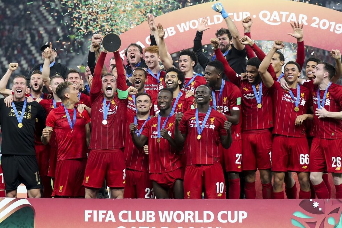 Jucătorii lui Liverpool sărbătoresc câștigarea Campionatului Mondial al Cluburilor în 2019