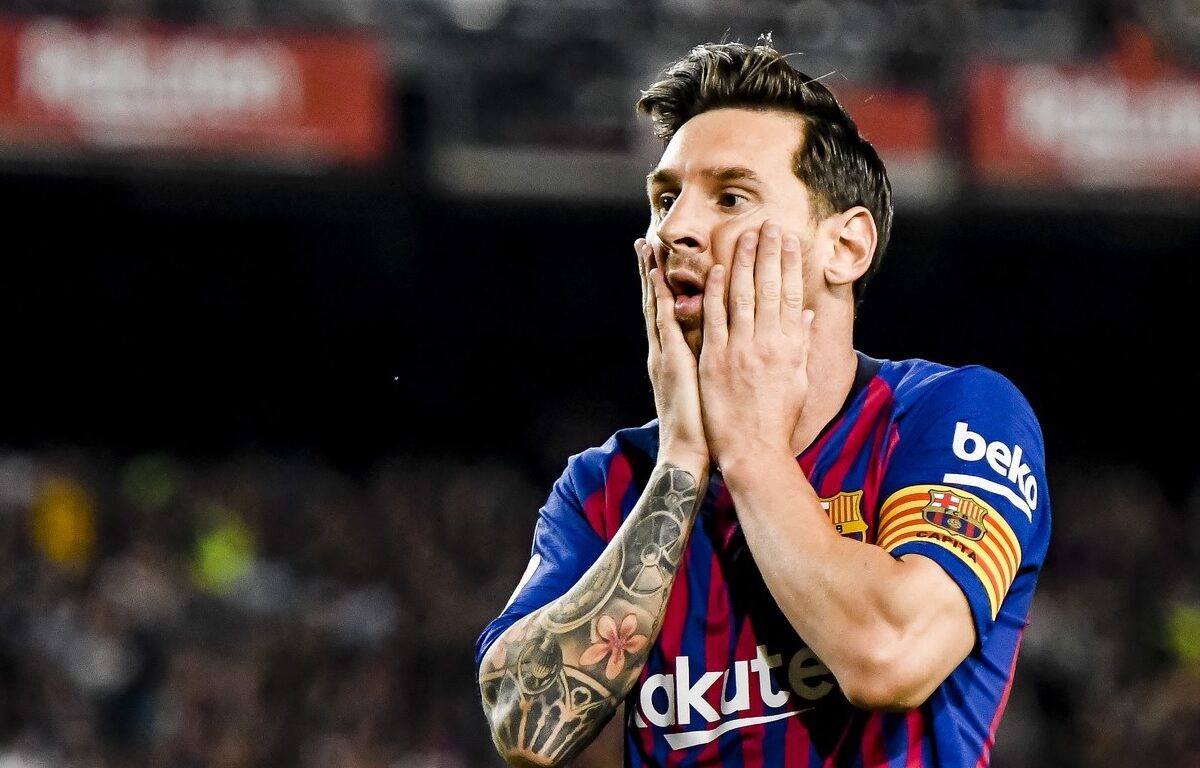 Lionel Messi în timpul unui meci pentru Barcelona în 2018
