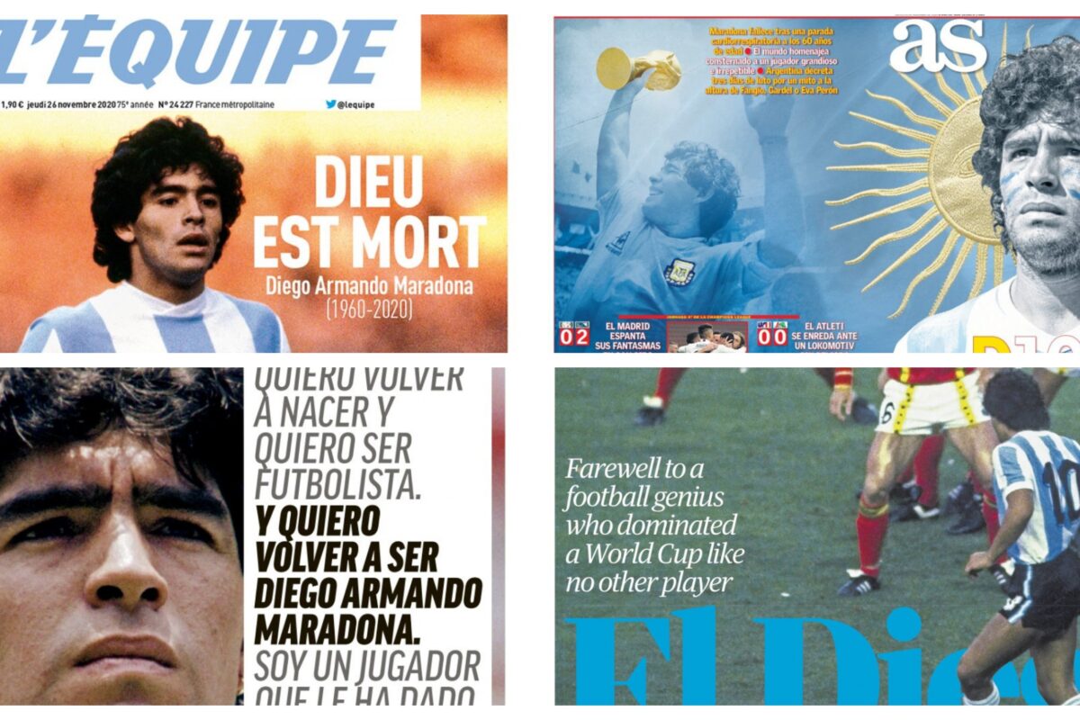 Moartea lui Diego Maradona a șocat lumea! Titlurile presei internaționale după ce ”El Pibe Doro” a decedat