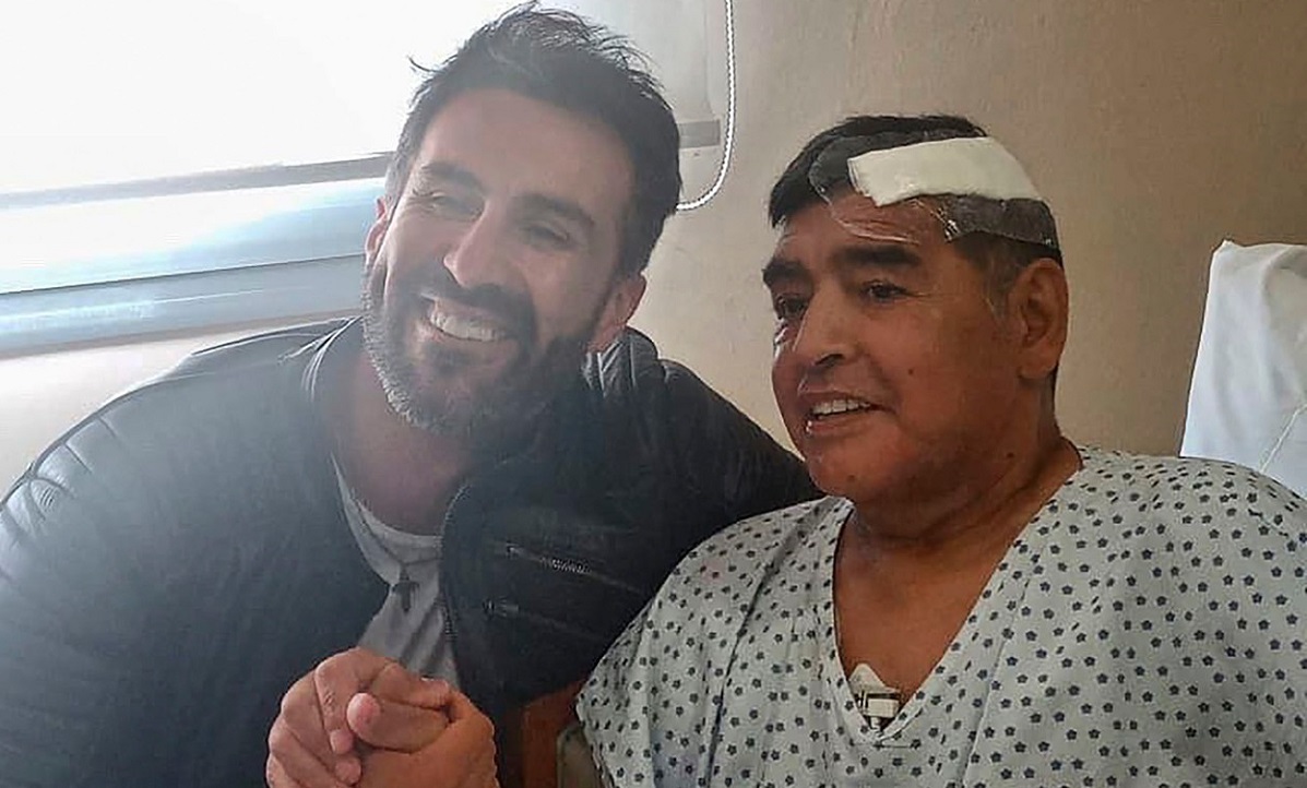 Medicul Leopoldo Luque şi Diego Maradona