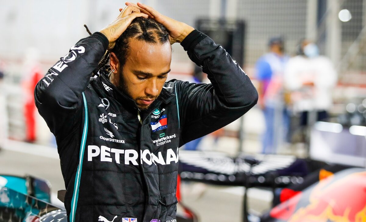 Lewis Hamilton, la finalul unei curse de Formula 1