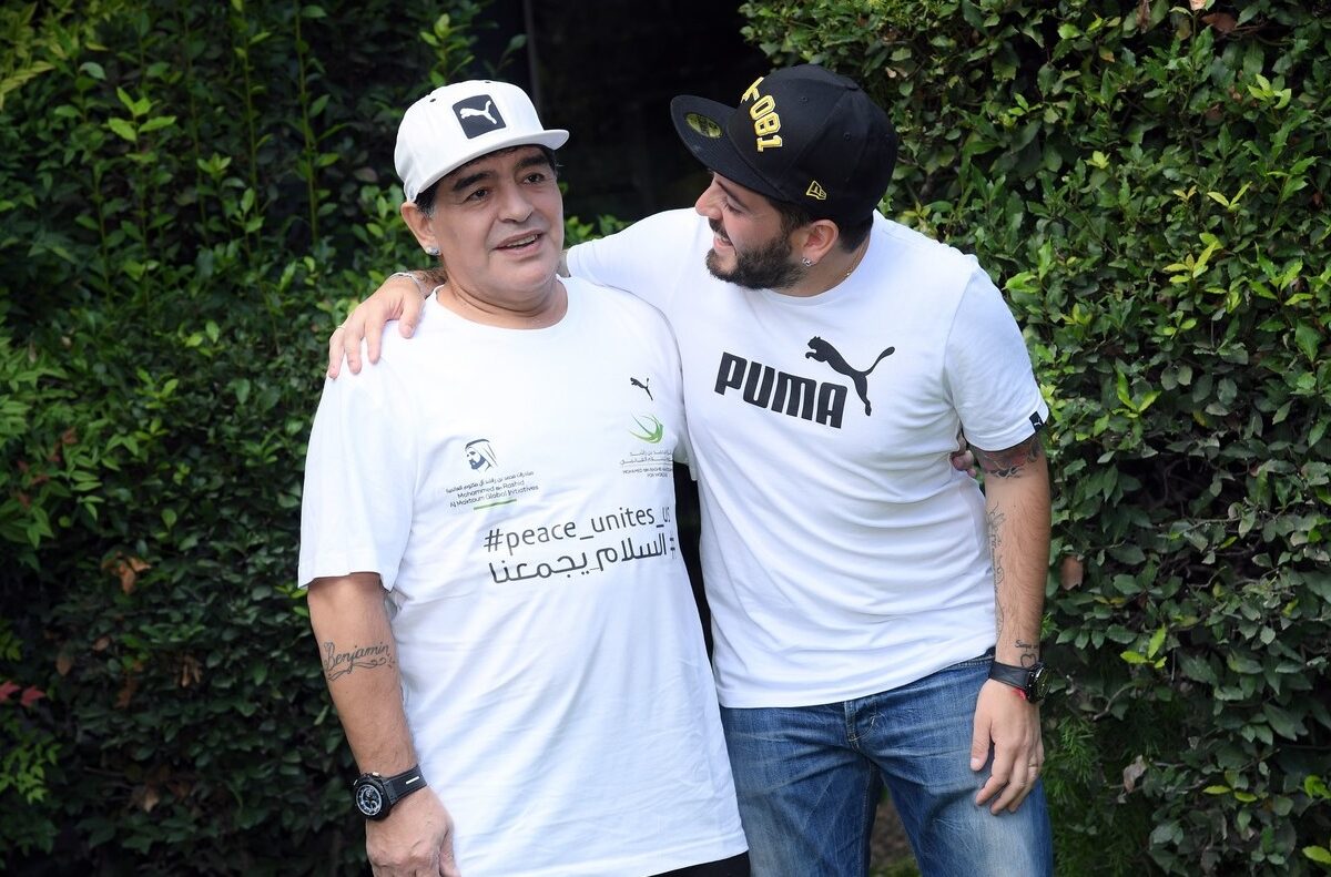 Diego Armando Maradona și fiul său, Diego Armando Maradona Junior
