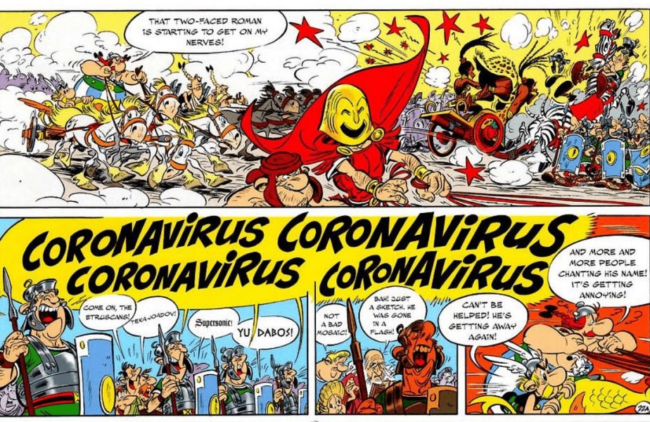 Asterix și Obelix se duelau cu… Coronavirus încă de acum 2.000 de ani, într-o întrecere de care de luptă!