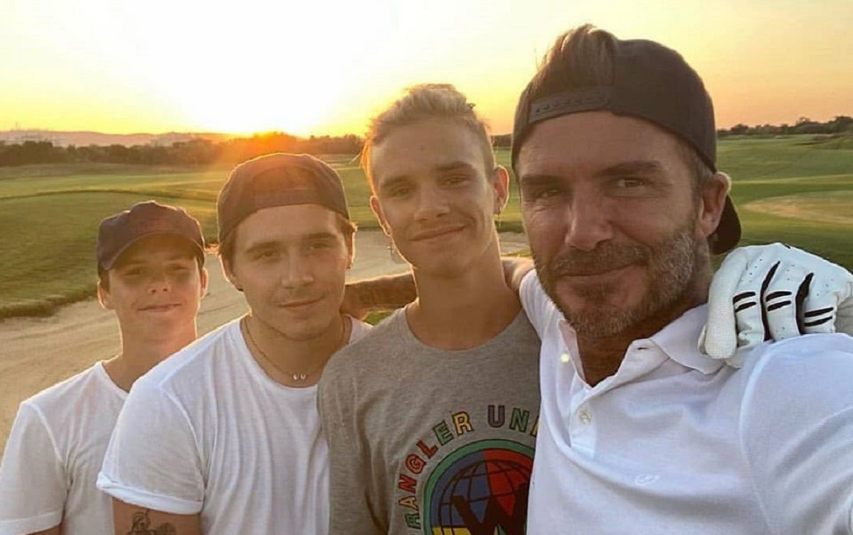 David Beckham şi cei trei copii