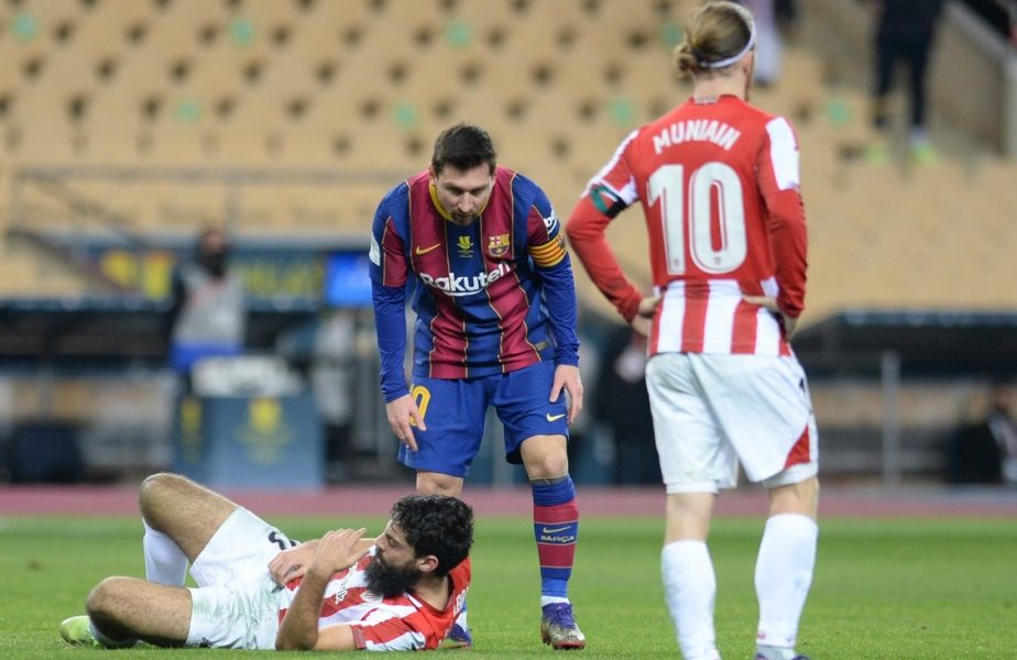 Barcelona – Athletic Bilbao 2-3. Bascii au câştigat Supercupa Spaniei! Lionel Messi, eliminat în premieră în tricoul Barcei! Inaki Williams, gol de poveste