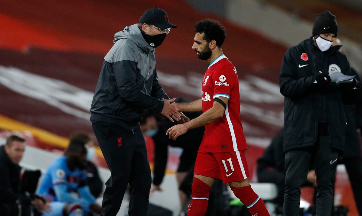 Mohamed Salah, alături de Jurgen Klopp