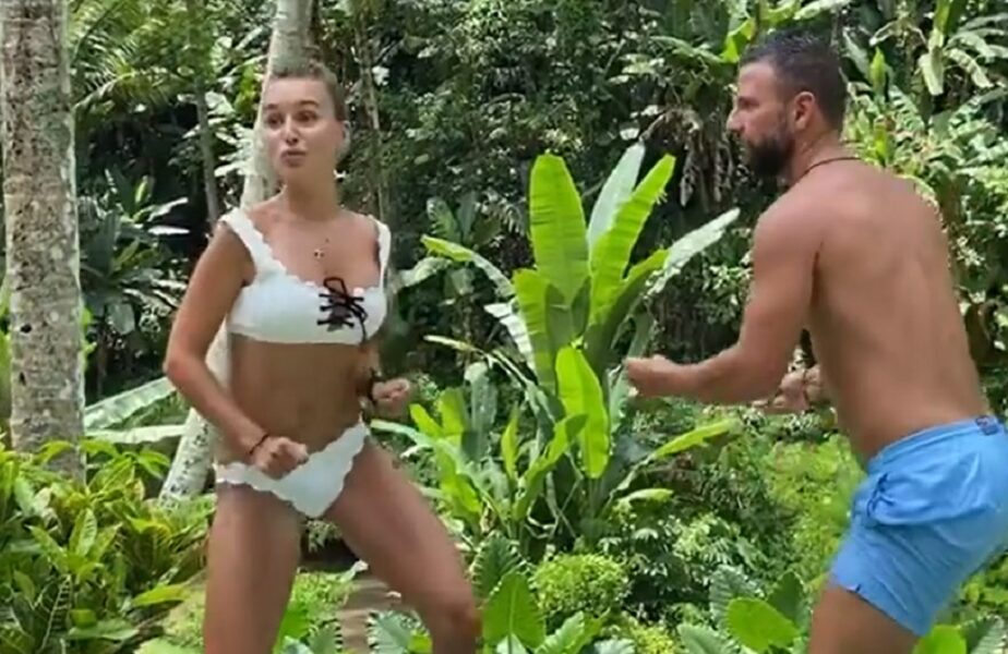 VIDEO | Momente inedite! Cum a dansat Răzvan Raţ alături de frumoasa lui soţie în Bali! Fostul internaţional a căzut în piscină