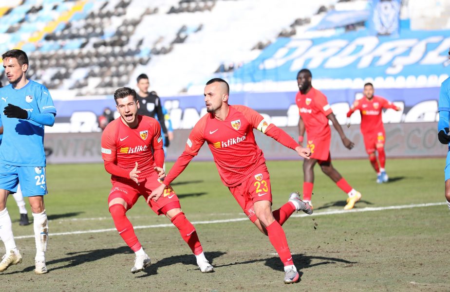 Erzurumspor – Kayserispor 1-1. Echipa lui Dan Petrescu a jucat o oră în superioritate numerică. Niciun român pe teren. Luckassen, integralist