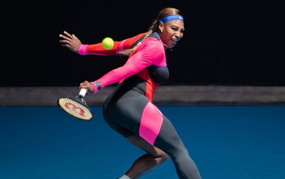 Serena Williams, în timpul meciului cu Aryna Sabalenka
