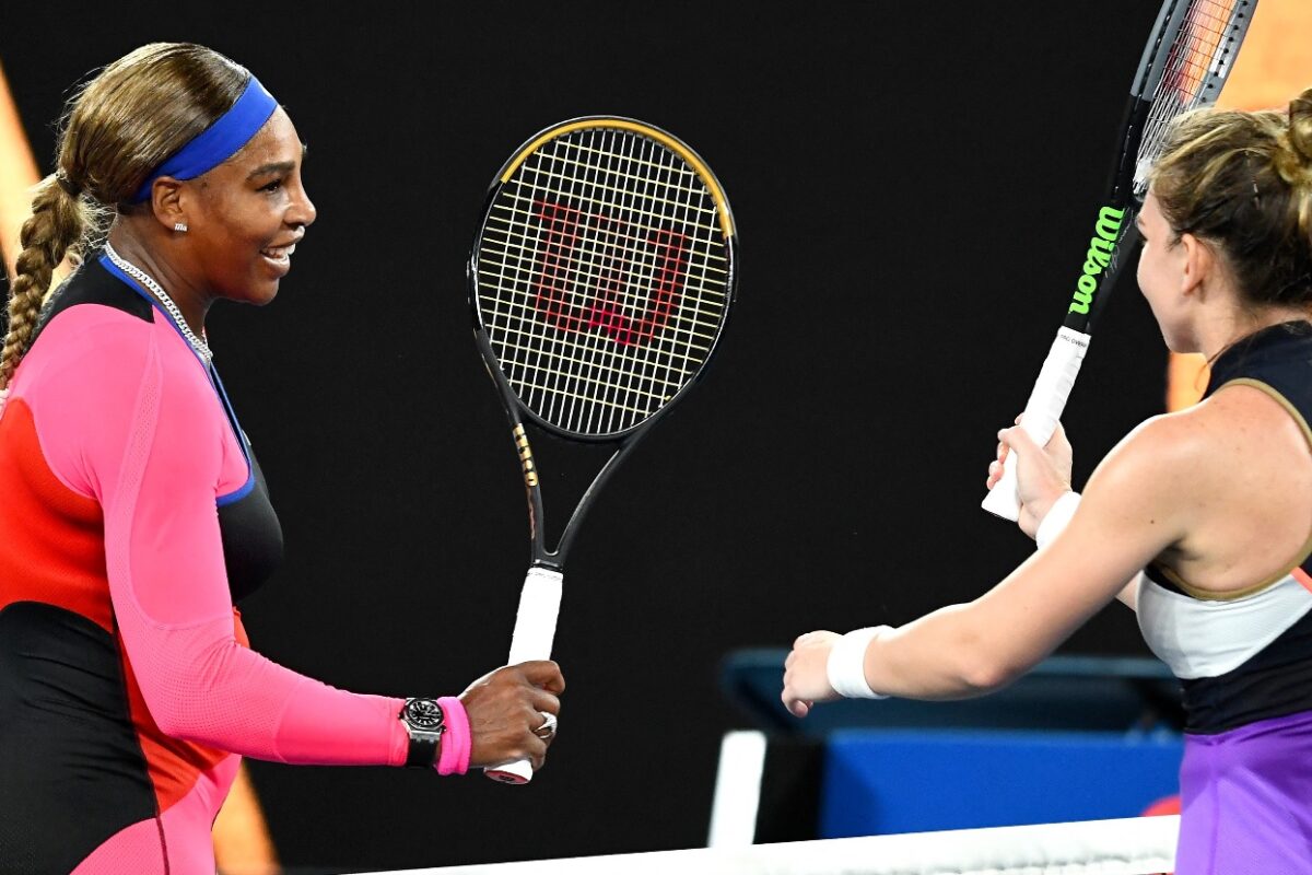 Simona Halep şi Serena Williams, la finalul meciului de la Australian Open 2021