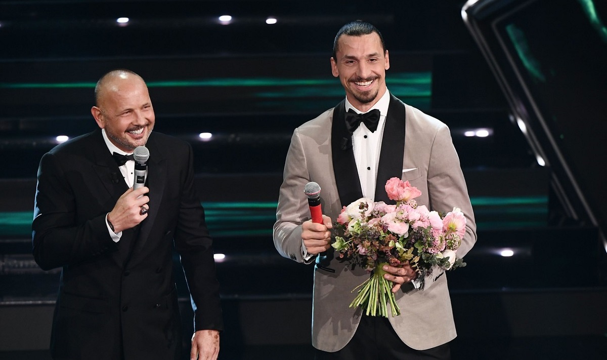 VIDEO | Zlatan Ibrahimovic a făcut show la Sanremo! Starul lui AC Milan a cântat alături de Sinisa Mihajlovic. Imagini memorabile!