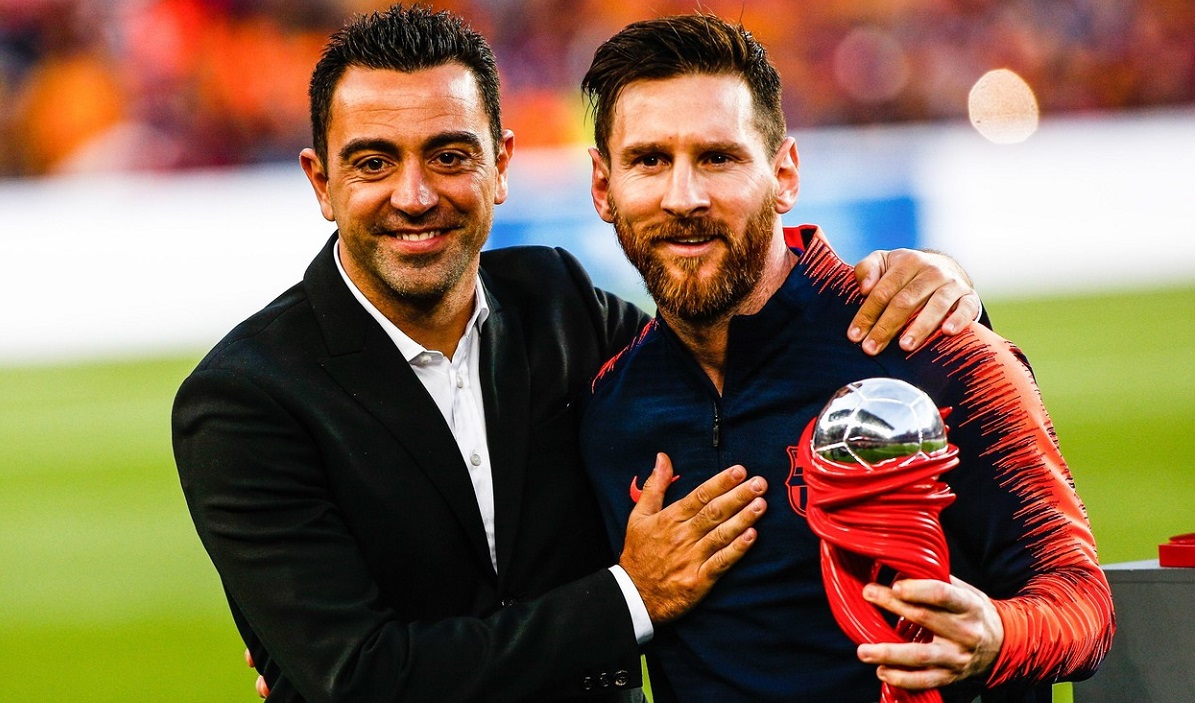Xavi și Lionel Messi