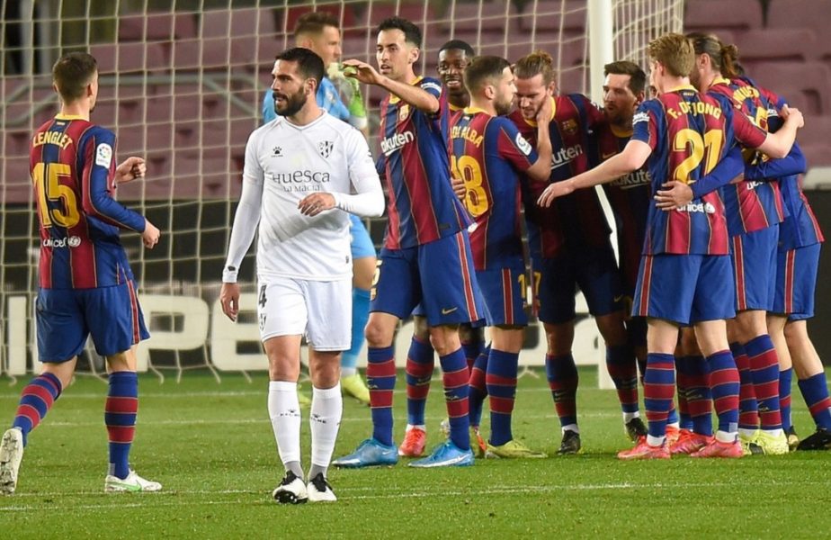 Barcelona – Huesca 4-1 | Catalanii s-au apropiat la 4 puncte de liderul Atletico Madrid. Lionel Messi a făcut "dubla" și i-a egalat recordul lui Xavi