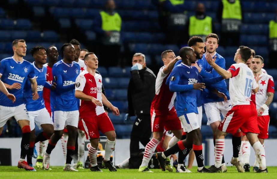 UEFA, suspendări drastice după cazul de rasism din meciul Rangers – Slavia Praga. Coechipierul lui Stanciu, Ondrej Kudela, va avea de suferit!