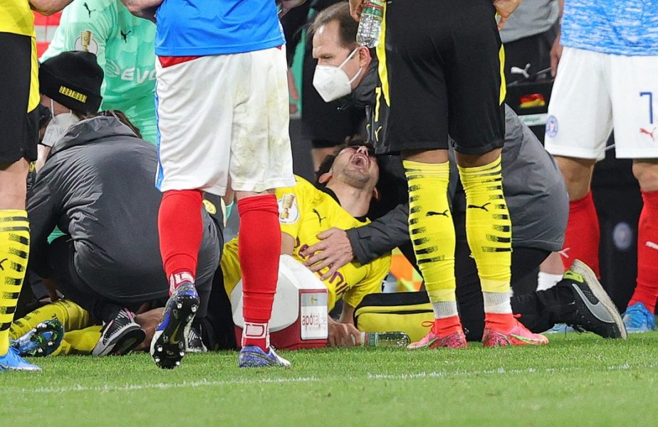 Imagini groaznice în Borussia Dortmund – Kiel 5-0. Mateu Morey a suferit o accidentare horror. Haaland și-a pus mâna la ochi