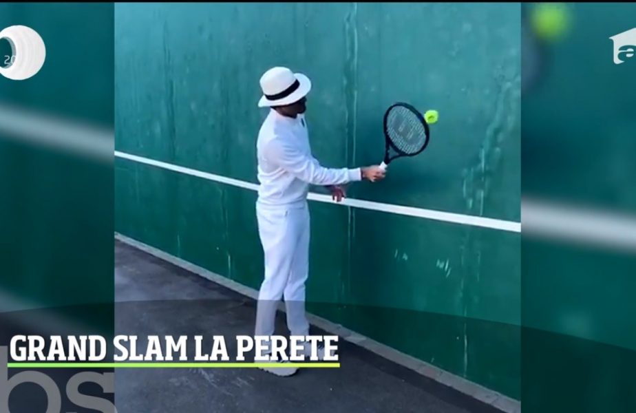 Roger Federer se antrenează ca în copilărie! Dă la perete!
