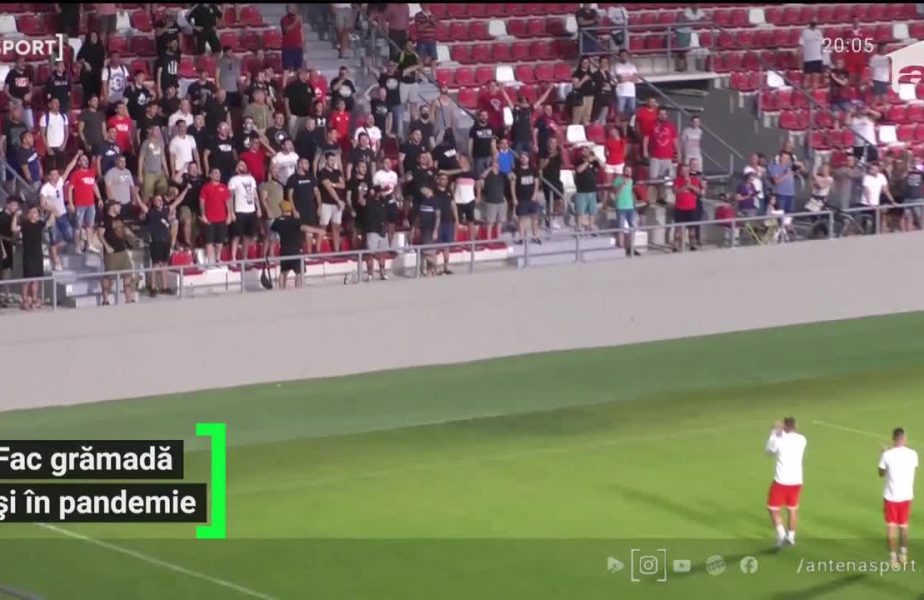 Fanii din Arad au uitat că au interzis pe stadion