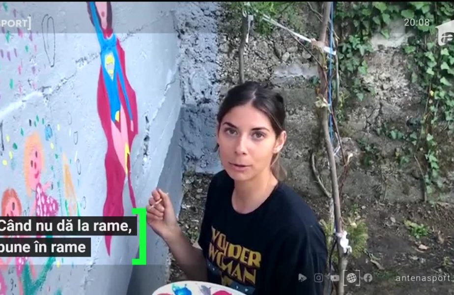 Campioana lumii la canotaj, Gianina Beleaga, pictează pereții casei