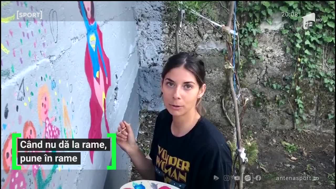 Campioana lumii la canotaj, Gianina Beleaga, pictează pereții casei