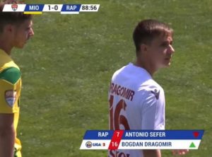 Bogdan Dragomir, debut la Rapid