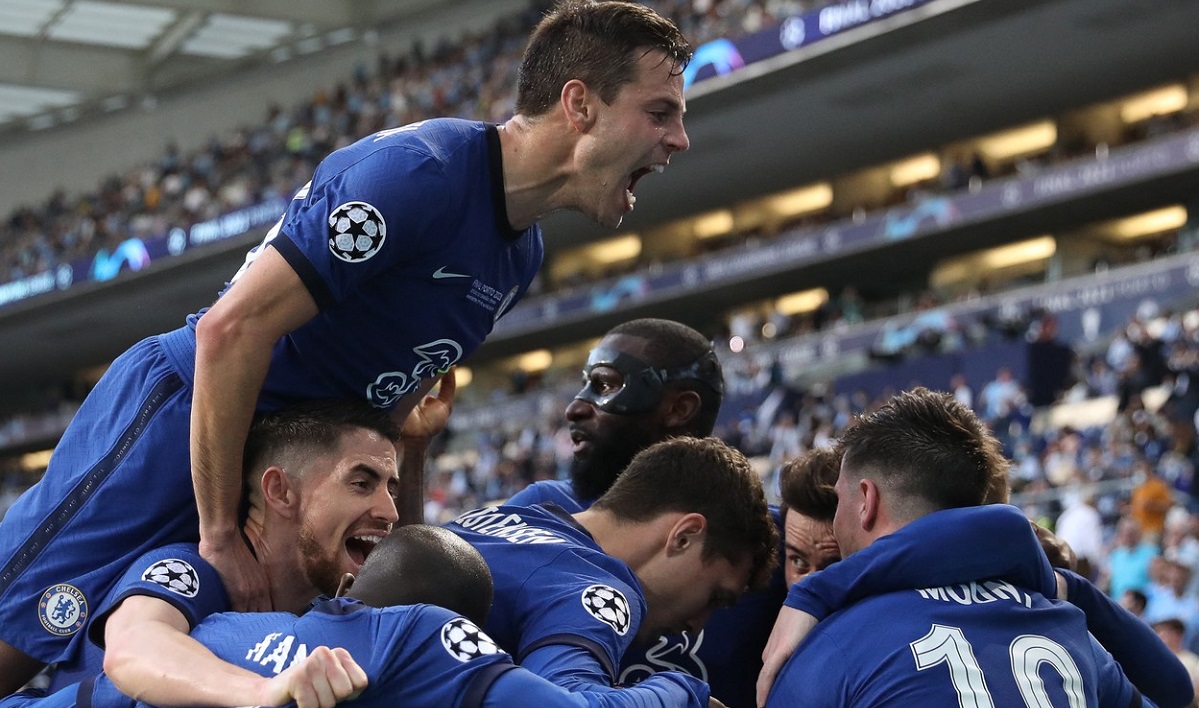 Bucuria lui Chelsea după golul lui Havertz din finala Champions League 2021