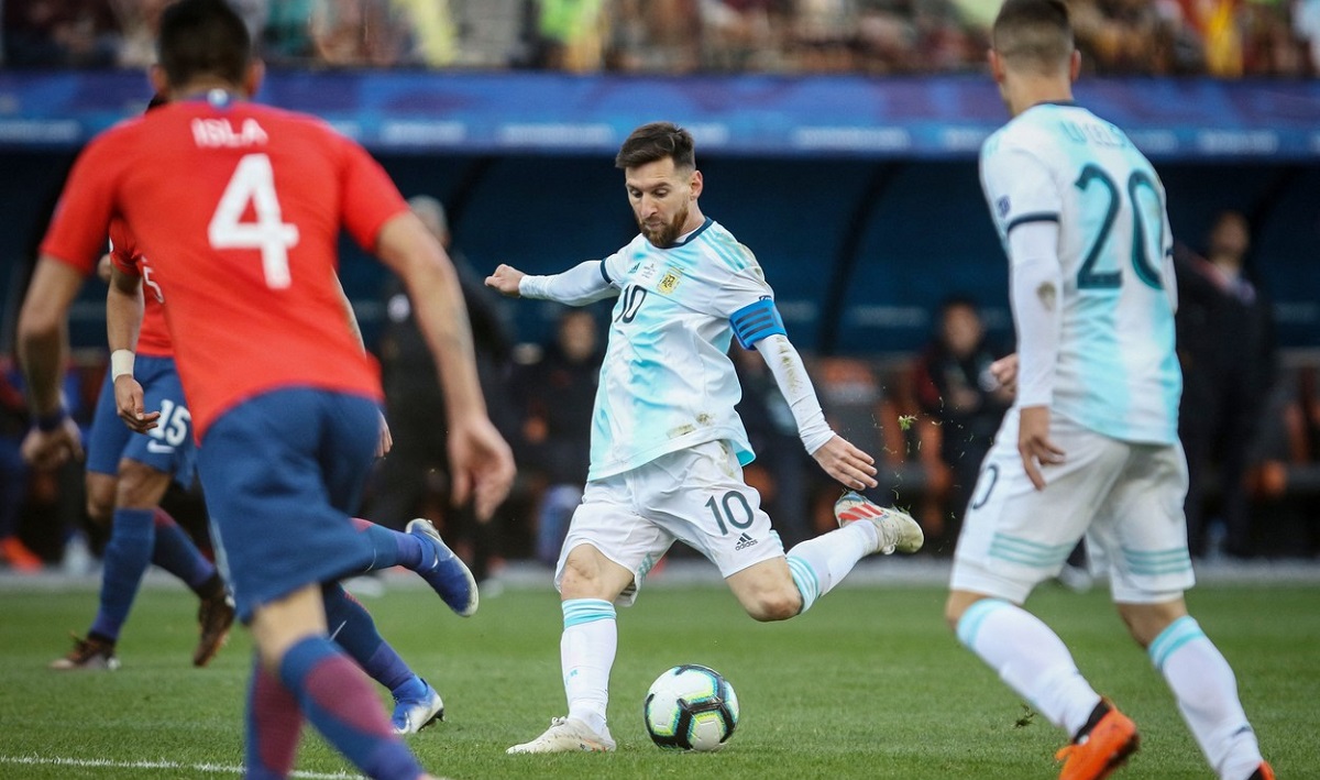 Lionel Messi, în timpul meciului dintre Argentina şi Chile de la Copa America 2019