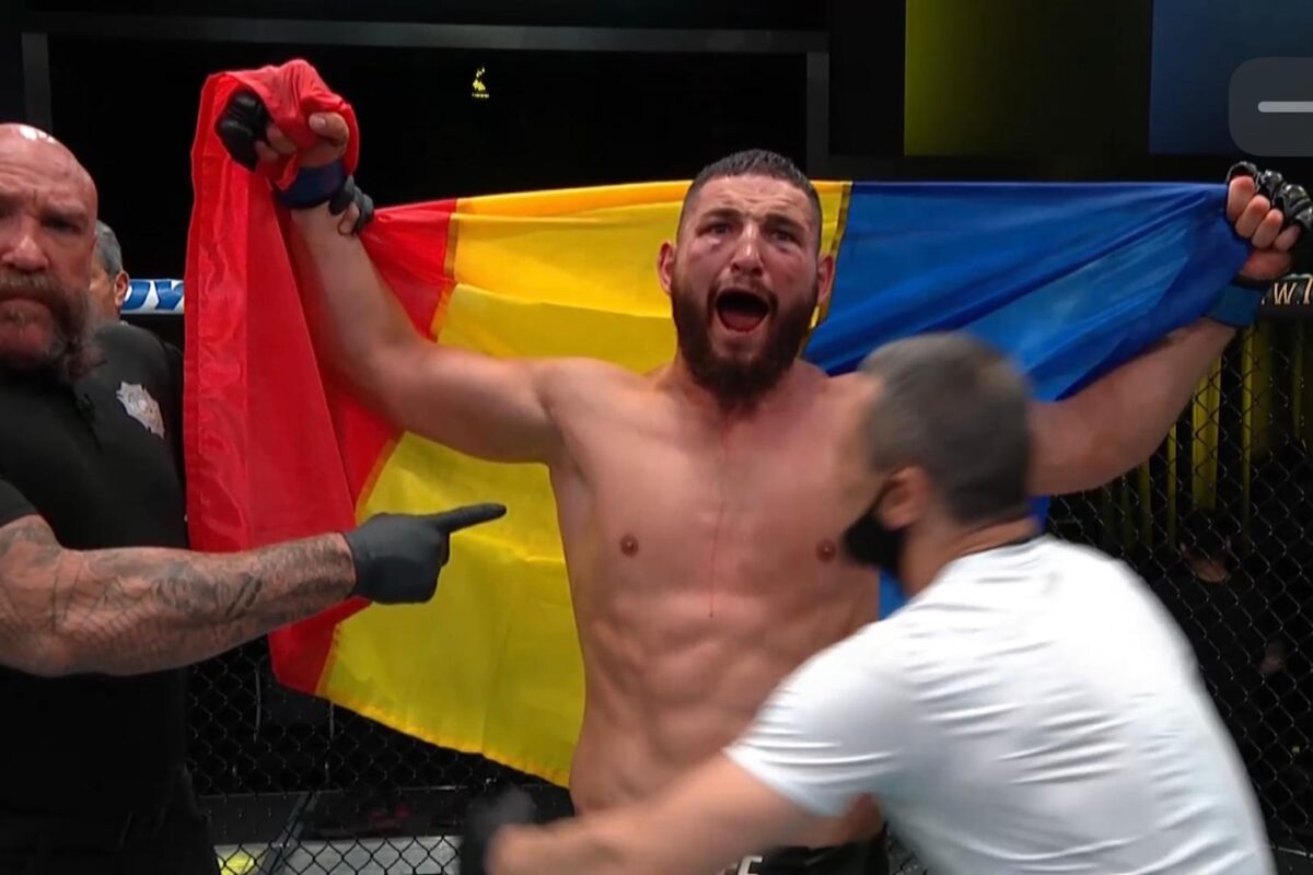 Negumereanu scrie istorie! Prima victorie a unui român în UFC după 3 runde spectaculoase