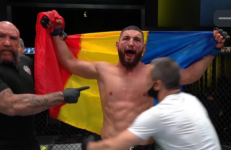 Negumereanu scrie istorie! Prima victorie a unui român în UFC după 3 runde spectaculoase
