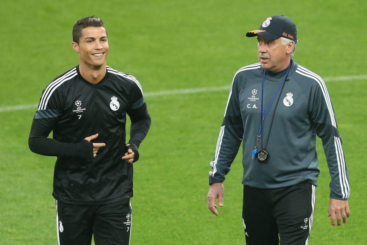 Carlo Ancelotti şi Cristiano Ronaldo