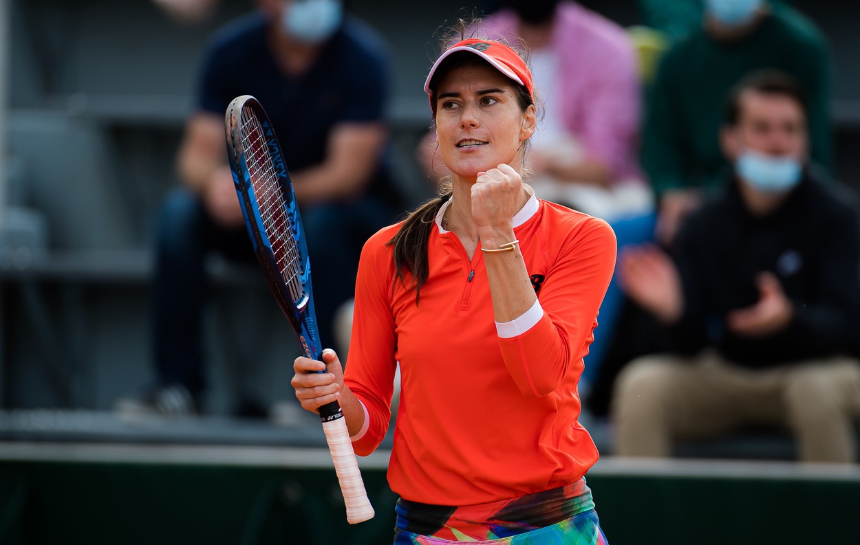 June 4, 2021, PARIS, FRANCE: Sorana Cirstea of Romania in action during the third round of the 2021 Roland Garros Grand Slam Tournament against Daria Kasatkina of Russia,Image: 614330110, License: Rights-managed, Restrictions: , Model Release: no, Credit line: Profimedia