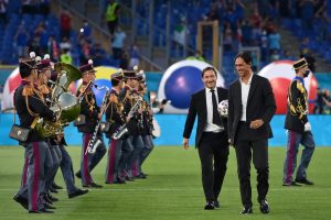 Alessandro Nesta şi Francesco Totti înainte de Italia - Turcia, de la Euro 2020