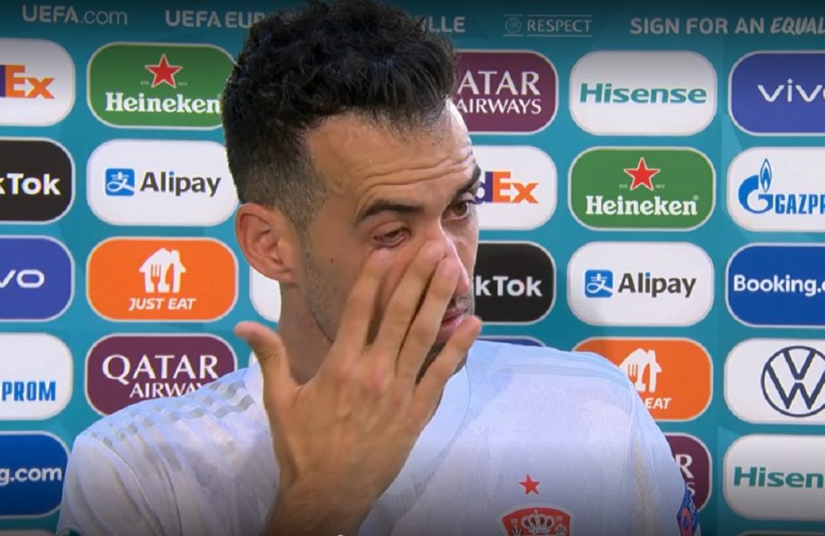 EURO 2020 | Sergio Busquets a început să plângă după Slovacia – Spania 0-5. „A fost o perioadă grea. Zece zile am stat în casă!”
