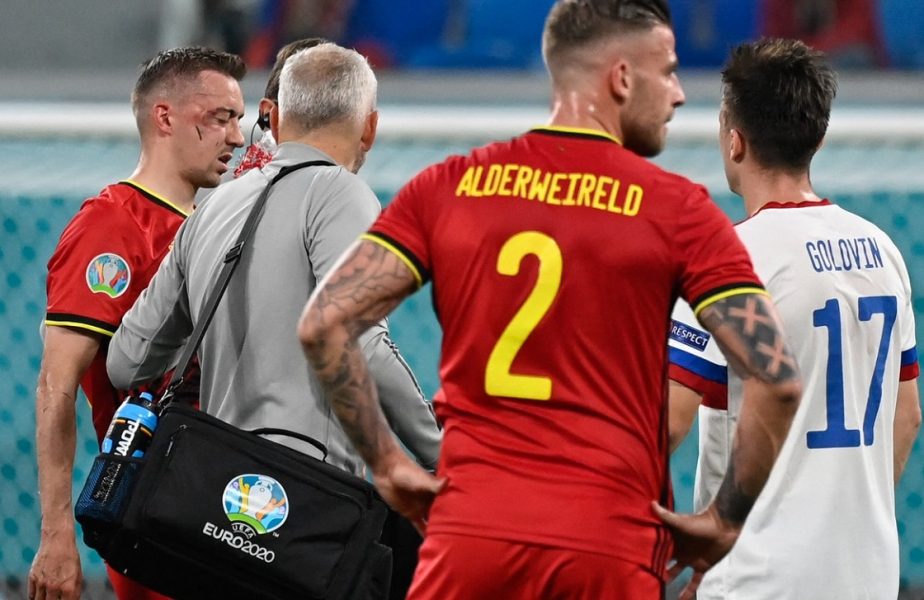Accidentare horror la Euro 2020! Unul dintre jucătorii Belgiei părăseşte turneul final. „Are dublă fractură!”