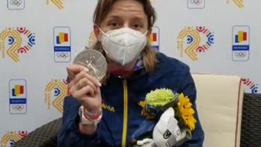 Ana Maria Popescu, cu medalia cucerit la Jocurile Olimpice 2020
