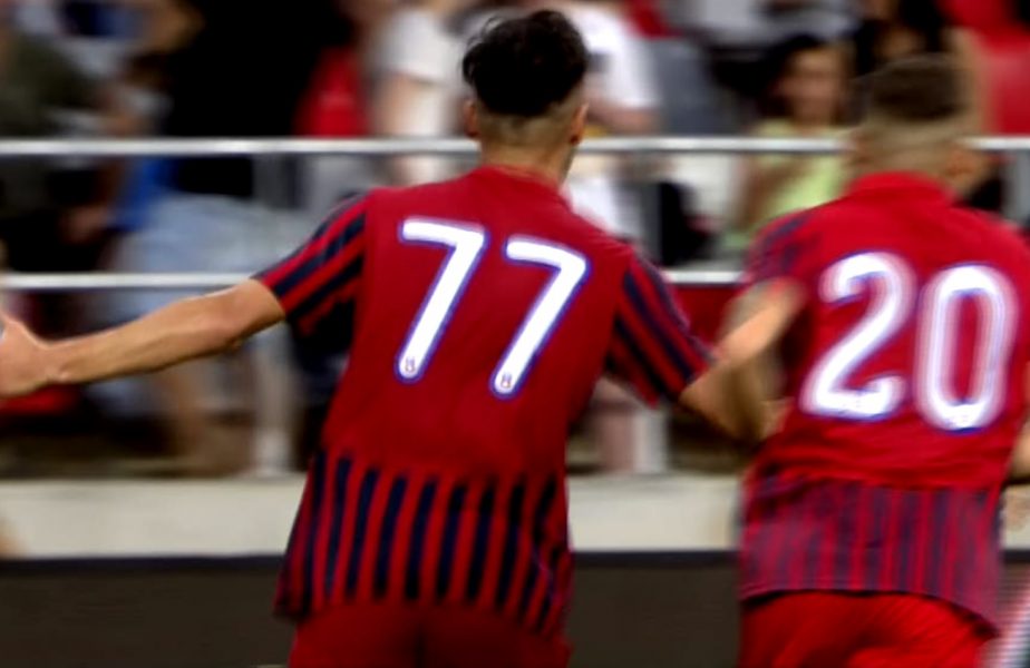 CSA Steaua – OFK Belgrad | S-au marcat primele goluri pe noul stadion din Ghencea! Numărul 77 a reuşit „dubla” în ziua în care tricoul legendarului Marius Lăcătuş a fost retras
