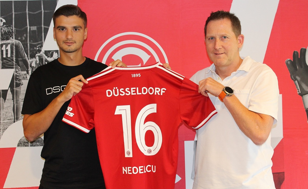 Dragoş Nedelcu a fost prezentat oficial de Fortuna Dussledorf. „E pasul potrivit pentru mine!. Principalul obiectiv al fostului jucător de la FCSB